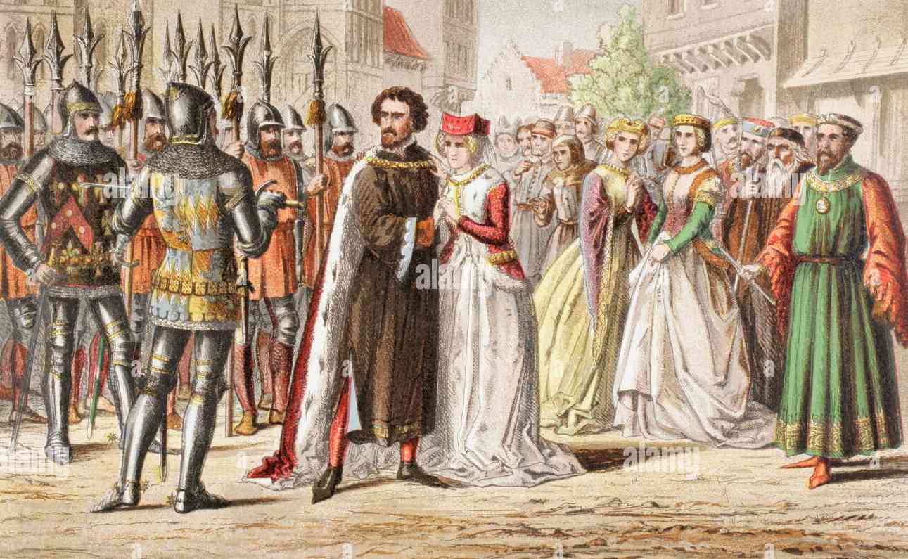 A depiction of a scene from Richard II